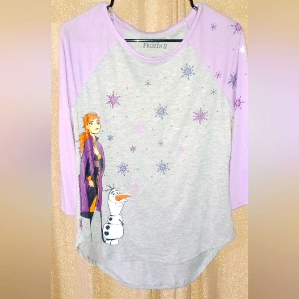 Frozen shirt nice to wear with jeans or just a casual wear around the house shir